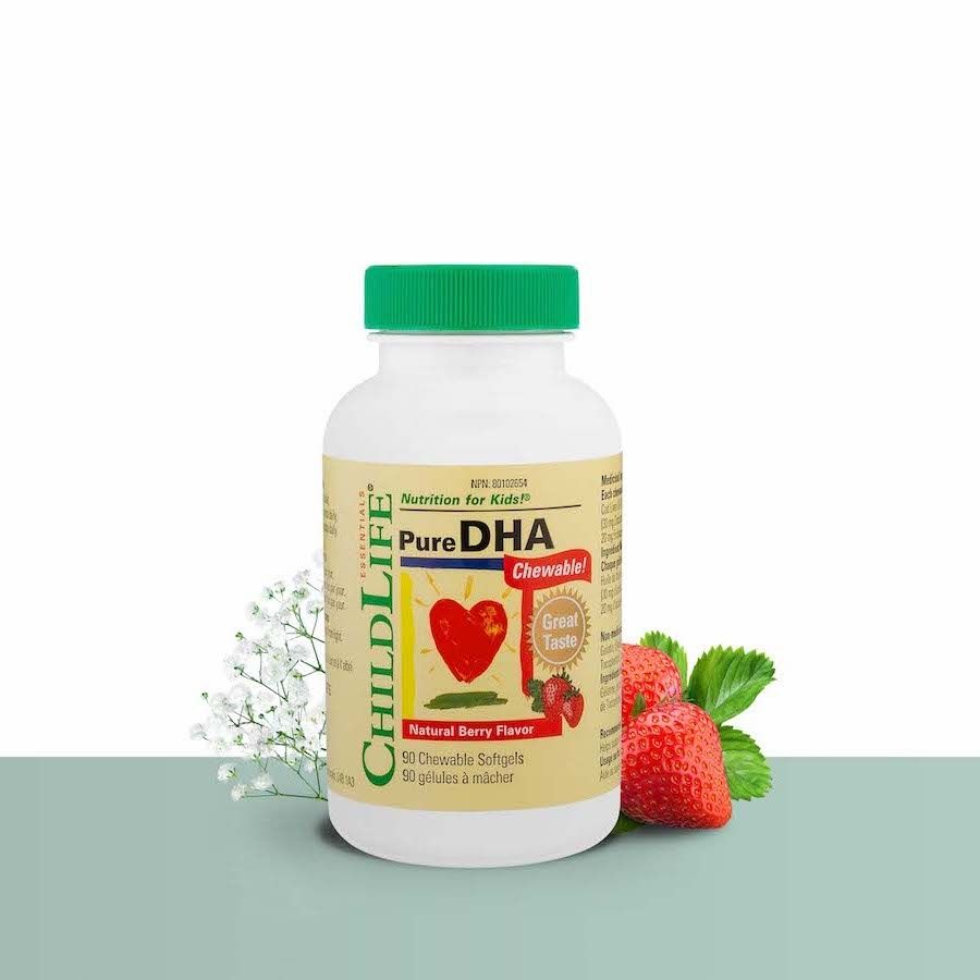 Омега для детей (Pure DHA Chewable), ChildLife, ягоды, 90 гелевых