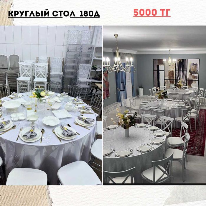 Аренда посуды, столов, стульев