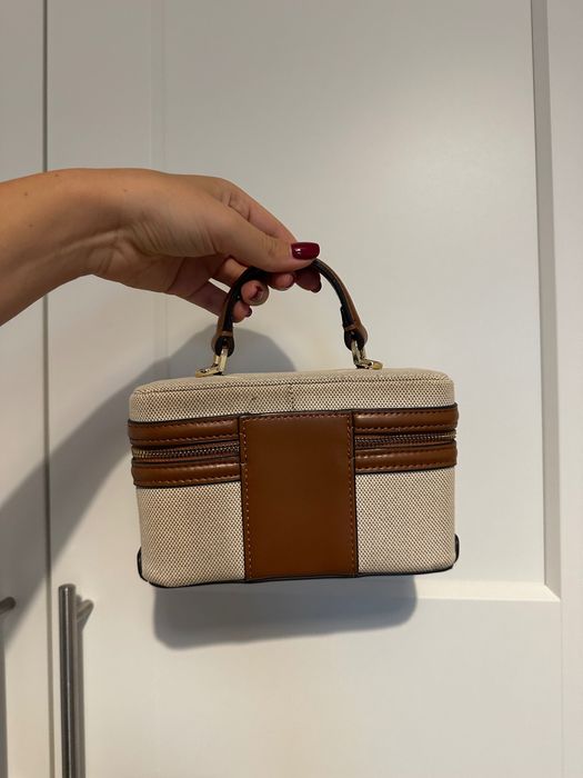 Geanta, Zara, femei, crossbody, bej