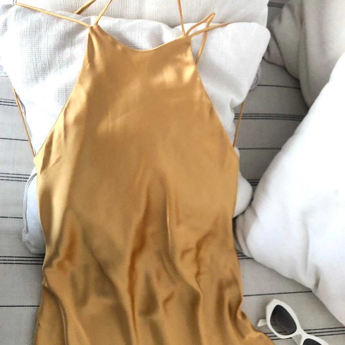 Rochie Zara mustar bronz gold spate gol 

maxi lunga

 satin bretele