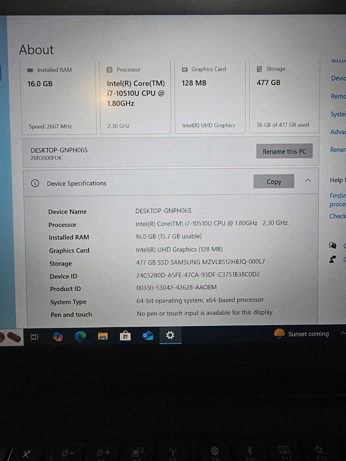 Lenovo Thinkpad L13 - i7 10510U / 16GB RAM / 512GB NVme
