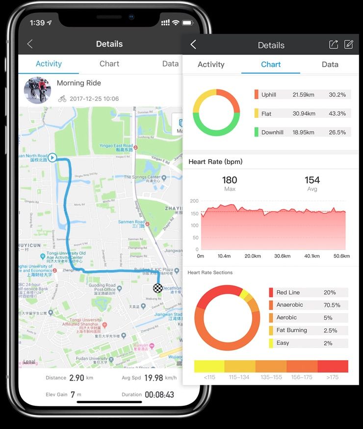 GPS XOSS G+ bicicleta BT compatibil cu Strava si Trainingpeaks