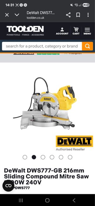 Vand pendulă DeWalt nou nouță