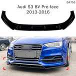 Черен лип спойлер предна броня Audi A3 8V 2013-2016 lip ауди а3 8в