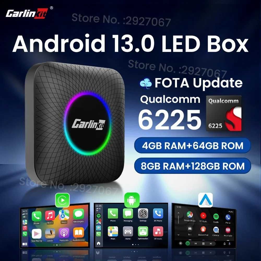 Новинка CarlinKit TBox Ambient 6225 8/128G беспроводной CarPlay/AA