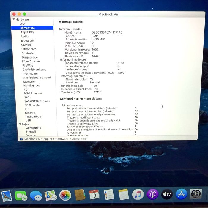 Apple Macbook Air 13-inch Silver 2020 Procesor i5 8GB RAM 512GB