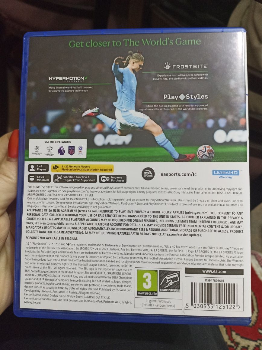 Диск для игры FC24 на PS5