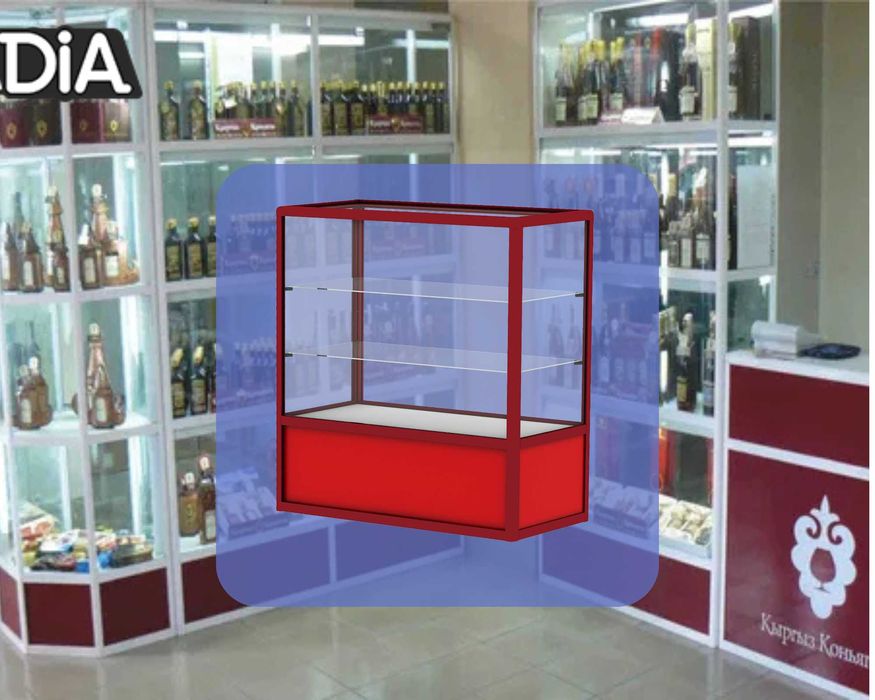 Прилавок торговый из профиля и стекла, Акция,витрина,для магазина aspr
