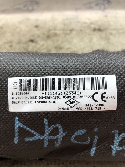 airbag scaun dreapta fata dacia logan mcv 2015