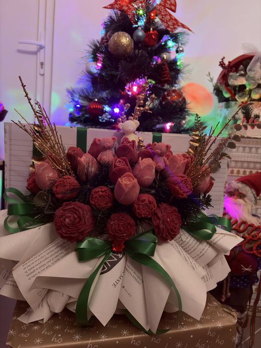 Aranjamente flori din ceara de soia parfumate