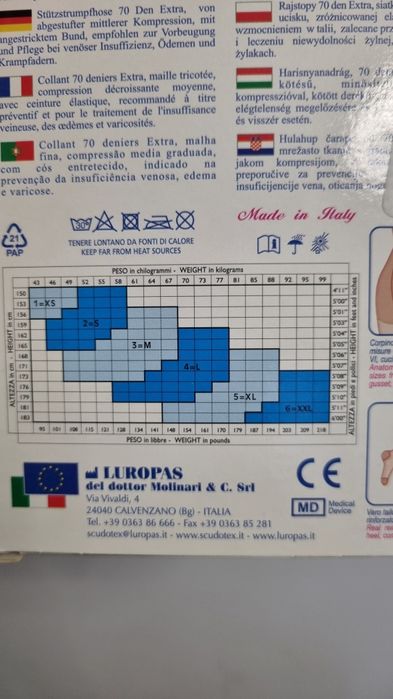 Colant compresiv, ciorapi varice, 70 den, nr3, clasa 1
