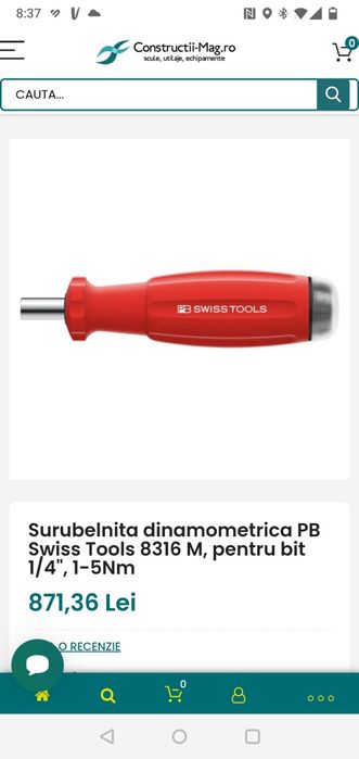 Șurubelniță dinamometrică PB Swiss Tools PB 8317.M | 0.4–2.0 Nm