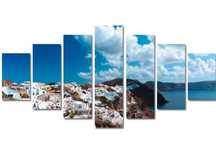 Set 7 tablouri multicanvas -  Peisaj Grecia