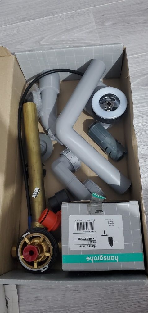 Set complet Sifon cadă Hansgrohe Exafill-sifon preaplin