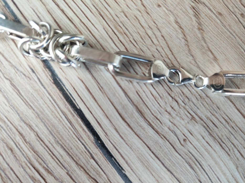 Масивен сребърен ланец проба 925