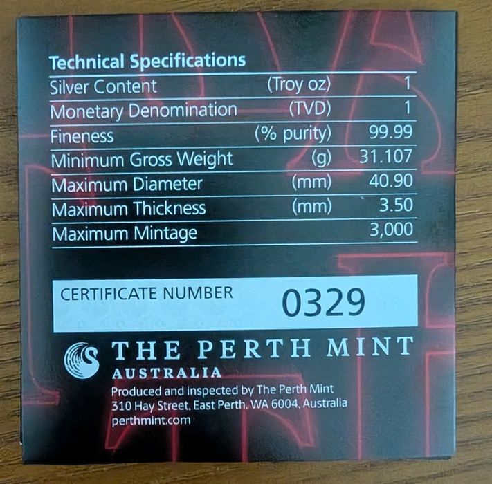 Moneda Argint Colorata Stranger Things (Netflix) - The Upside Down