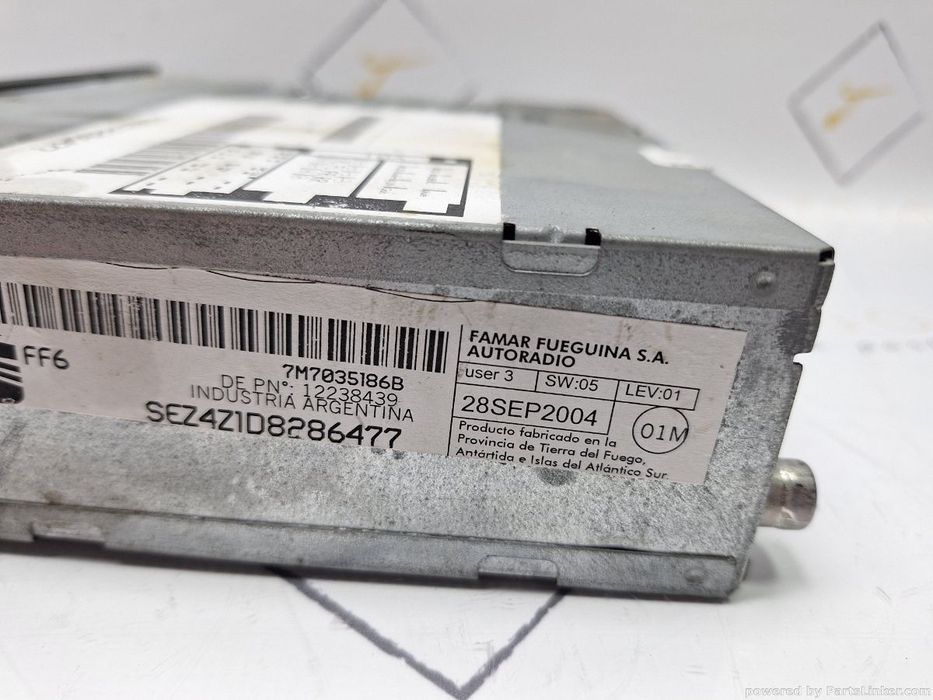 CD player auto SEAT ALHAMBRA (7V8, 7V9) [ 1996 - 2010 ] TDI (ASZ) 96KW|131HP OEM 7M7035186B