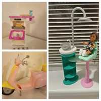 играчки Barbie -Mattel ,мотопед ,кухня,зъболекарски кабинет