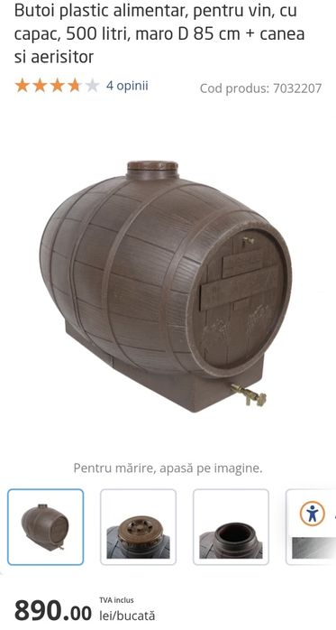 Lot Butoaie Plastic Alimentar ( peste 200 bucati pe stoc )pentru vin 5