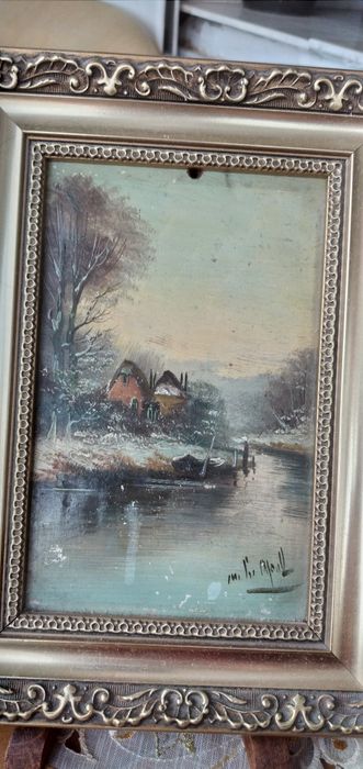 Pictura pe lemn foarte veche