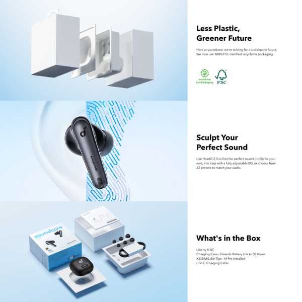 Soundcore Liberty 4 NC — TWS-наушники с 98.5% ANC. Есть доставка