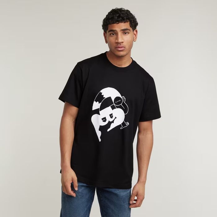 Оригинална тениска G-Star Raw Illustration Loose M , L , XL нова мъжка