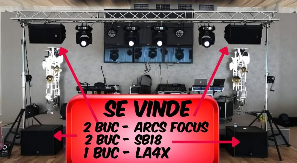 Sistem de sunet L-Acoustics – ARCS Focus + SB18 + LA4X