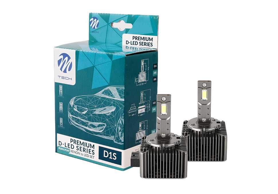 LED крушки фар за дълги светлини D1S, Canbus,12/24V,35W, 6000К, 4000lm