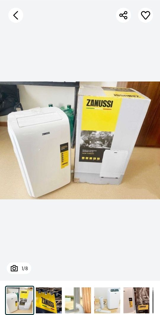 Кондиционер Zanussi 12 (мобильного типа) Модель: ZACM kop ishlamagan