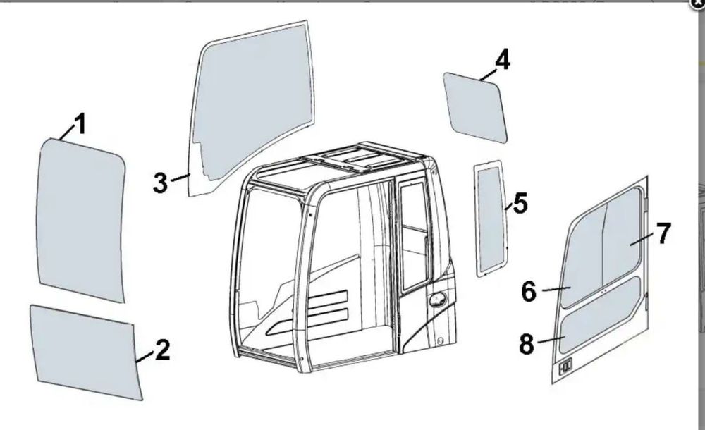 Стекло на экскаватор