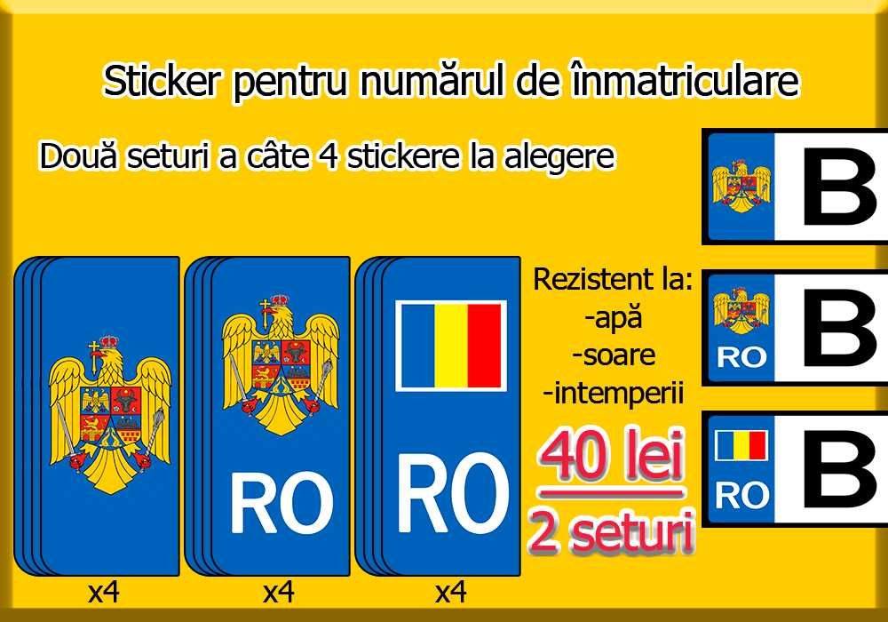 Sticker Stema Romaniei / Steagul Romaniei
