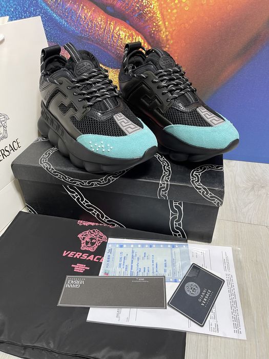 Adidasi Versace Chain Reaction piele naturala Premium