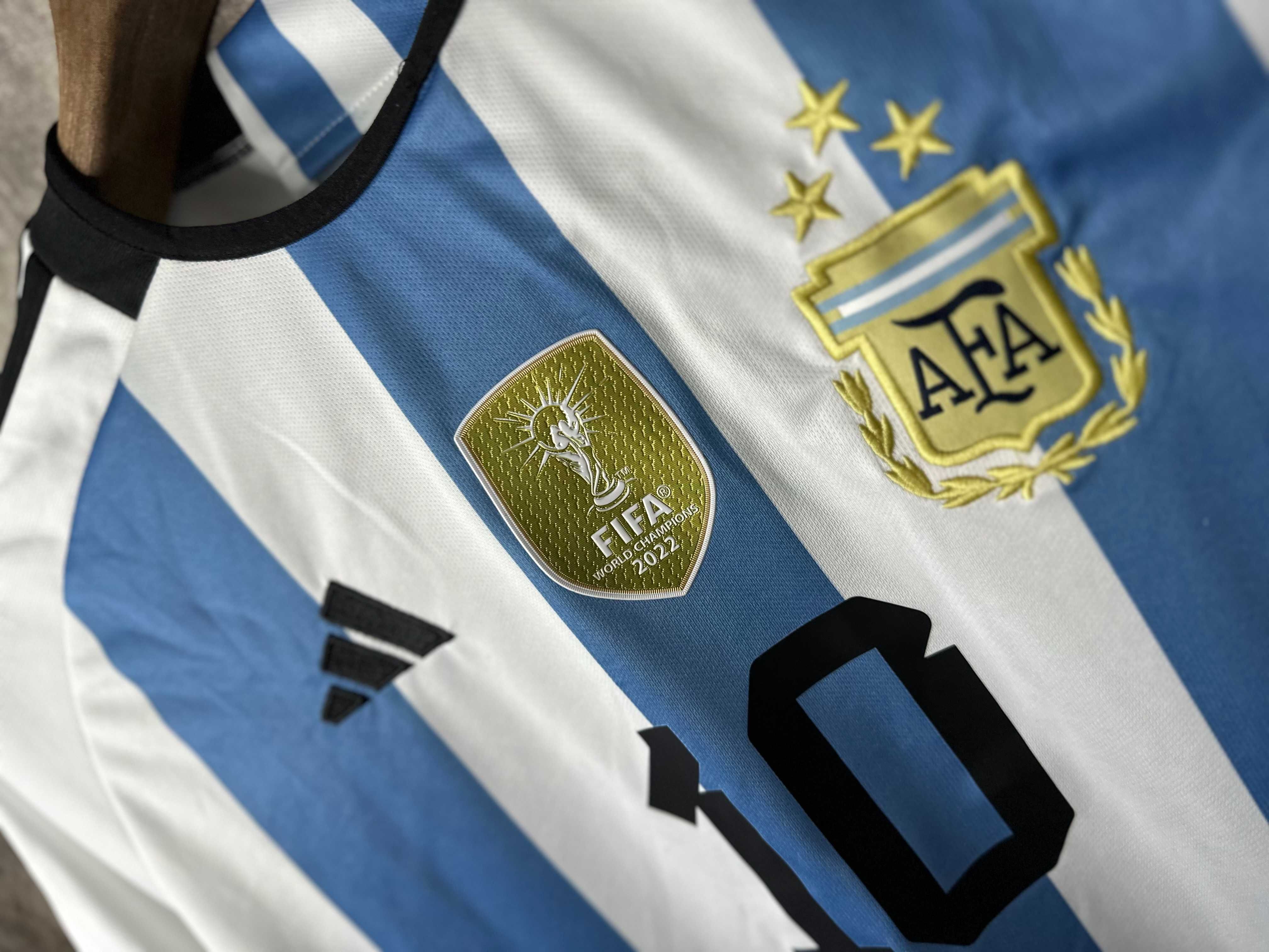 Tricou Argentina 2022 world cup Champions #10 Lionel Messi 3 stars