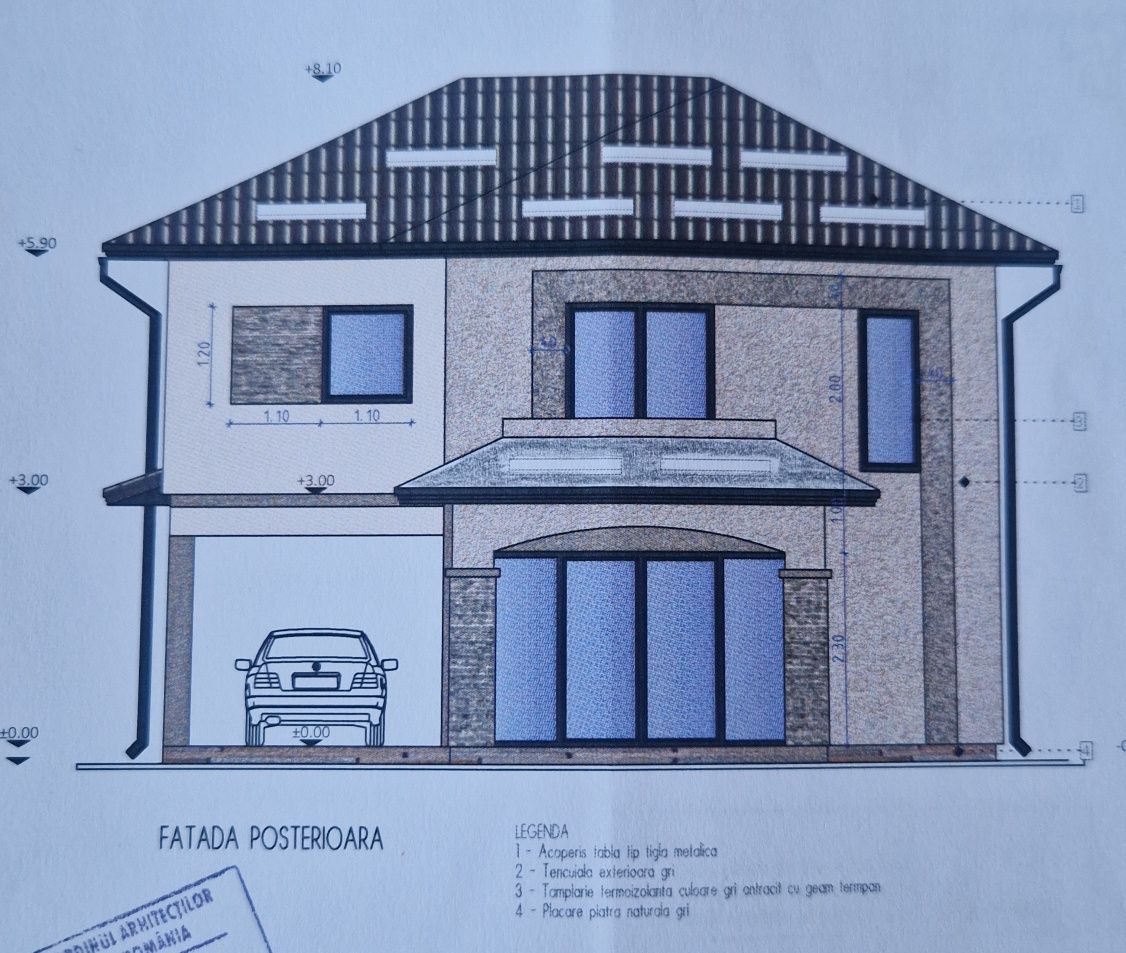 Casă P+1, teren 850mp, suprafață utilă 165mp