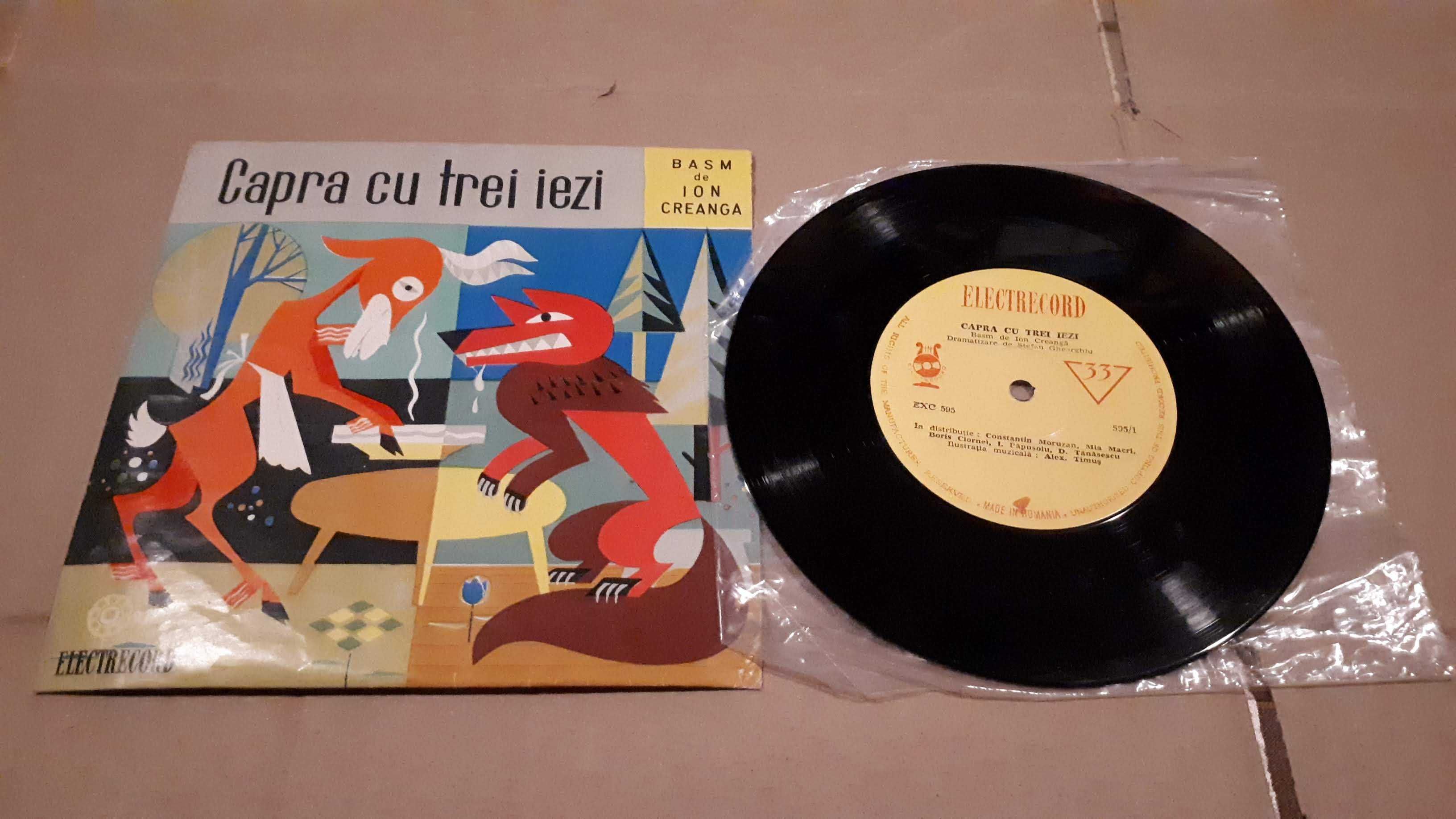 Disc vinil celebru: "Capra cu trei iezi", poveste pt copii