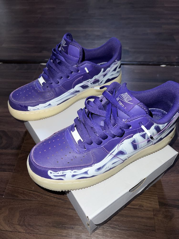 Airforce 1 purple skeleton