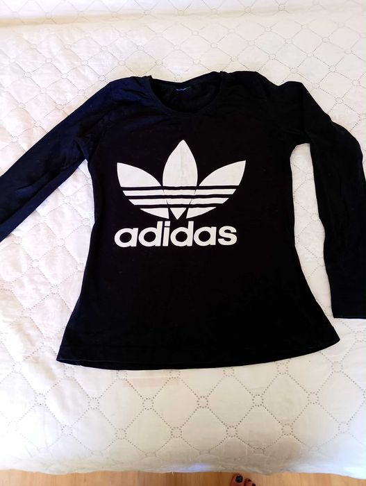 Блуза с дълъг ръкава Adidas - памучно трико, S, 10 лв