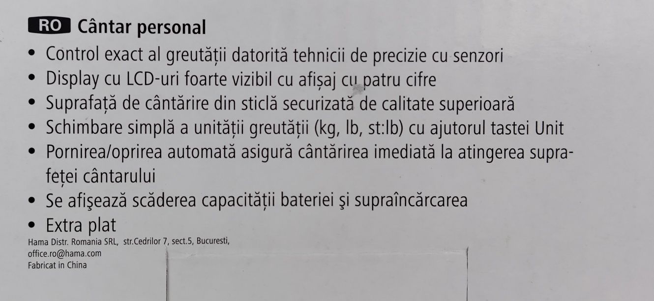 Cântar de persoane - extra plat - nou, sigilat
