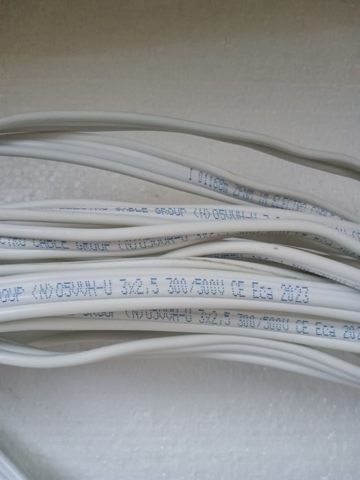 19 Metri cablu electric plat din cupru 3x2,5mm