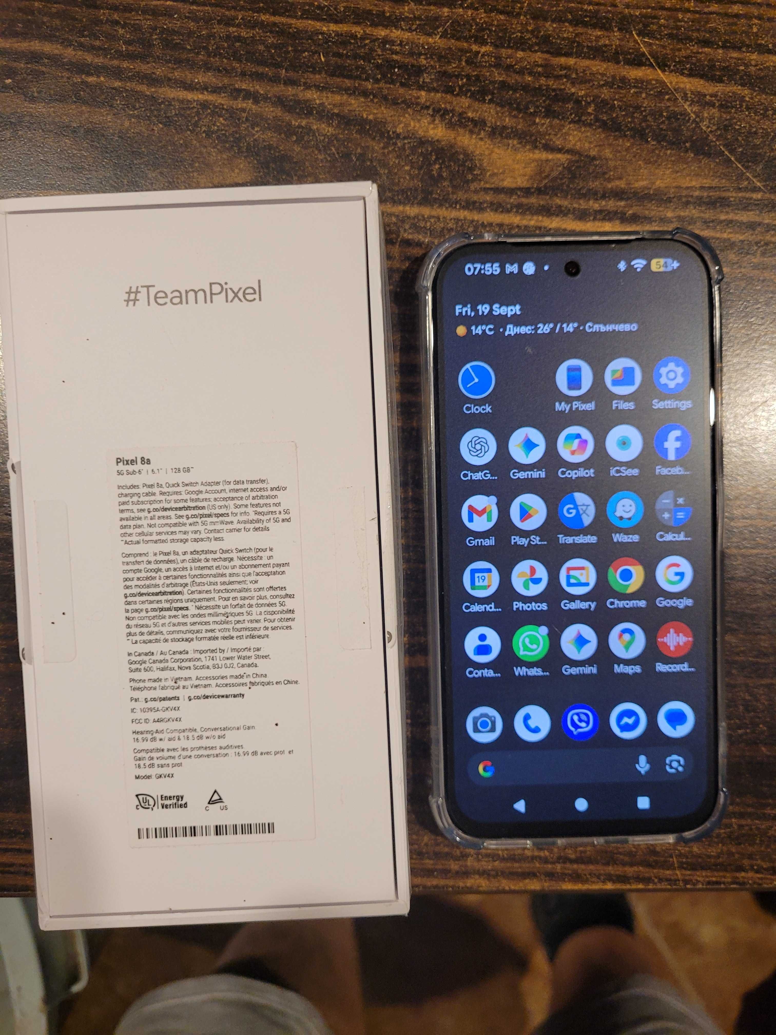 Google Pixel 8a, чисто нов, с 2 год. от ЕМАГ