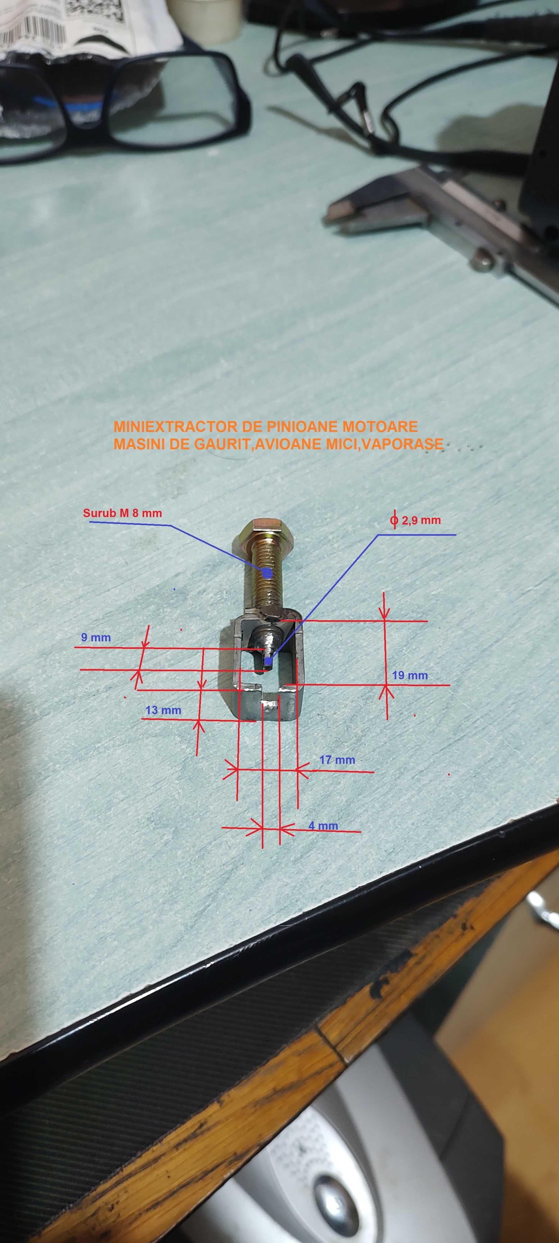 Miniextractor de pinioane motoare bormasini,avioane,vaporase