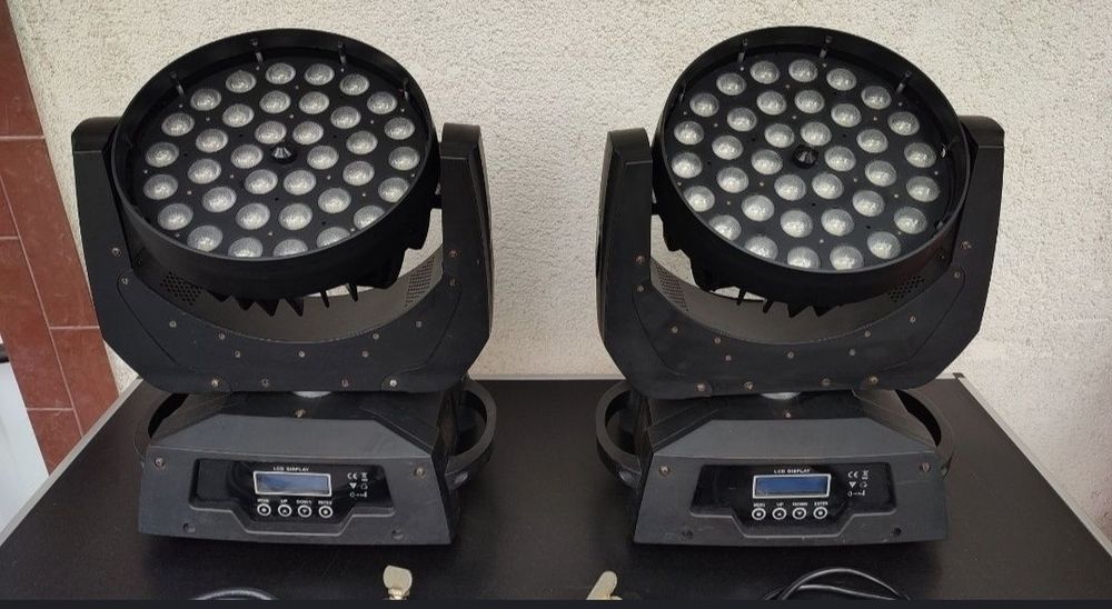 2 bucati led wash zoom moving head light rgbw