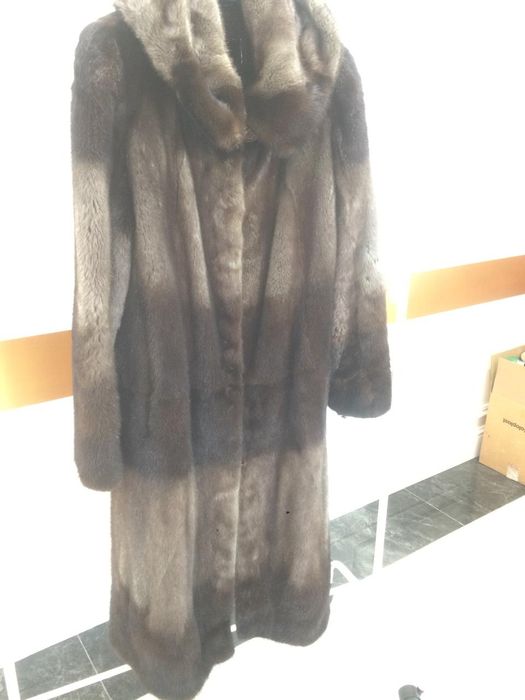 Шуба норковая с капюшоном