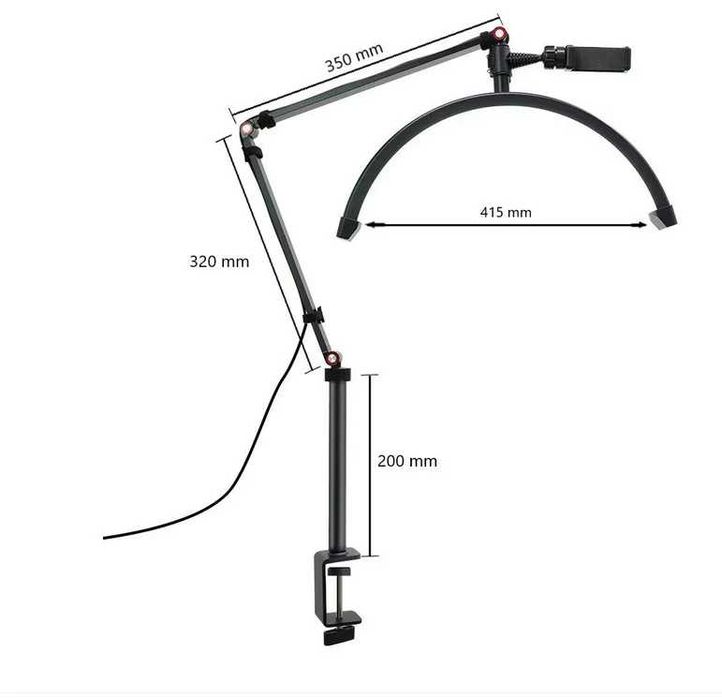 Lampa SEMILUNA Led , cu prindere de masa / pat - MOON LIGHT