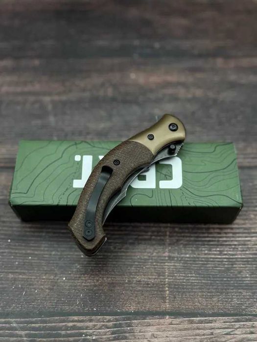 Cutit pliabil Briceag CRKT Ritual Compact Micarta CR-7465, Stil Persan