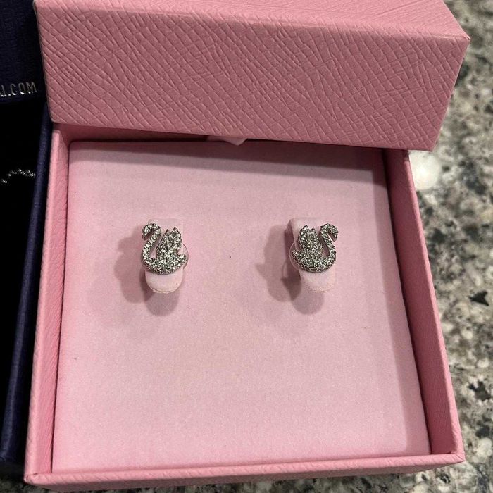 Set Swarovski Swan, Lantisor/Cercei - nou, în cutie
