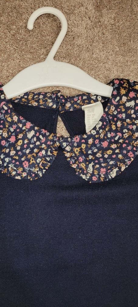 Set bluza cu guler H&M + pantalon catifea fina Mayoral, 4-5 ani