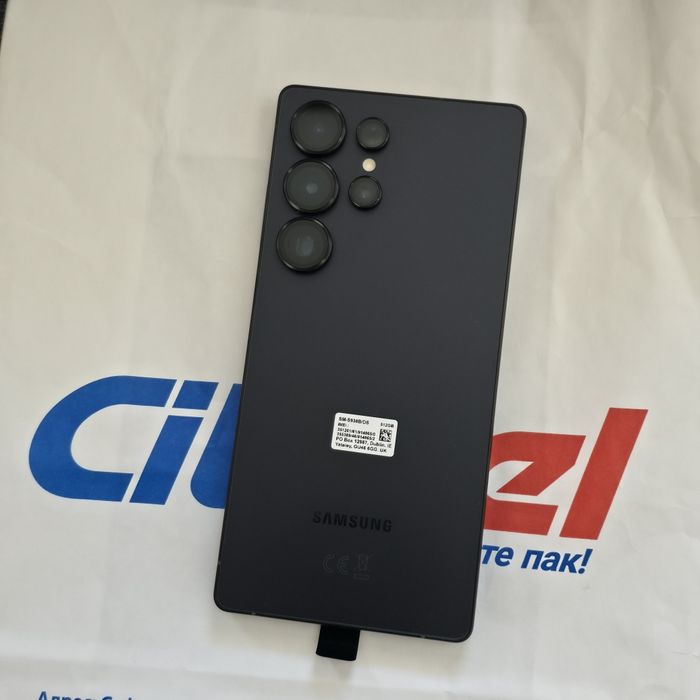 КАТО НОВ 512GB Samsung S25 Ultra Гаранция Citytel '27 JET BLACK