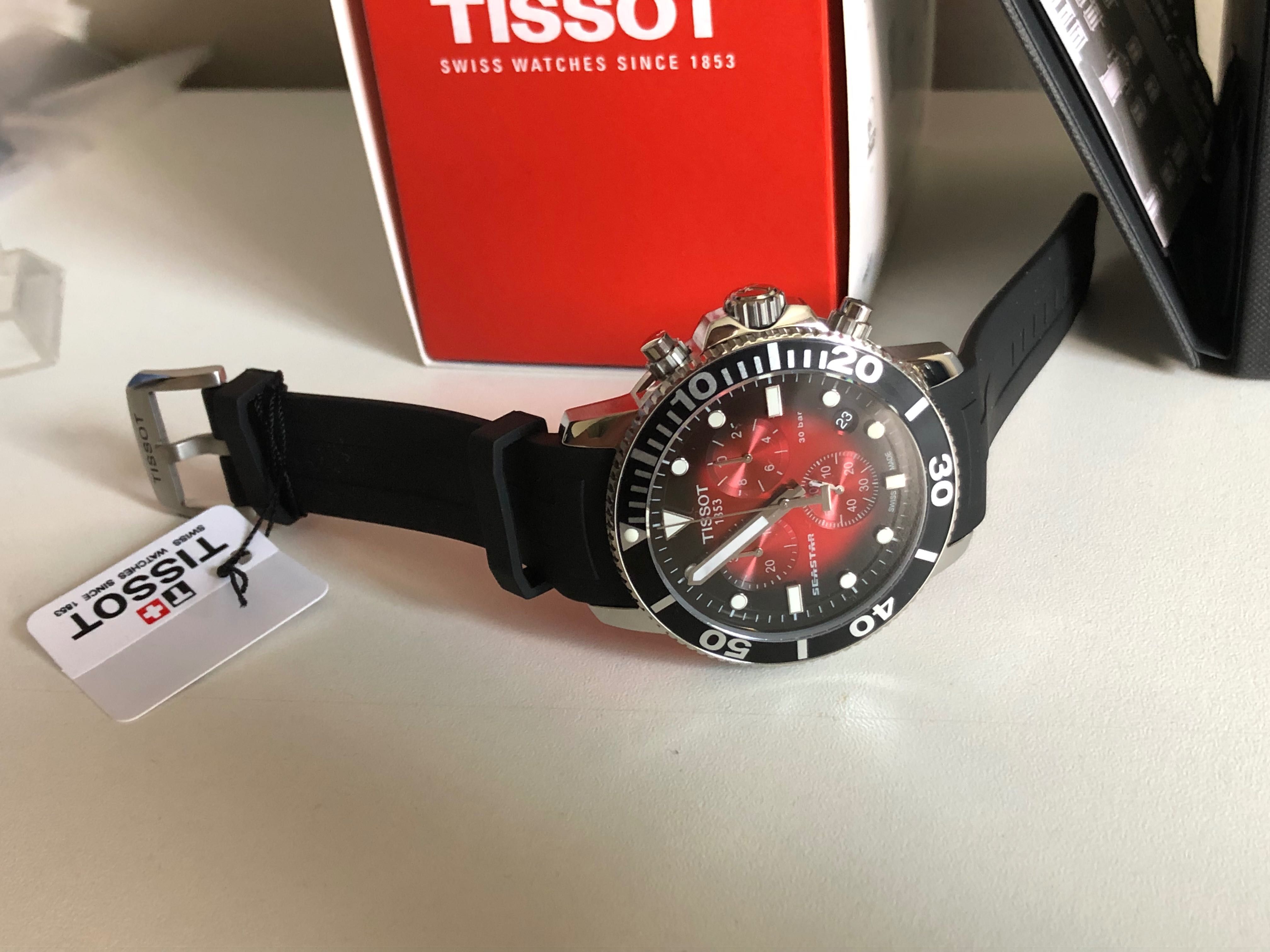 Ceas Tissot Seastar 1000 Chronograph Red Gradient Black