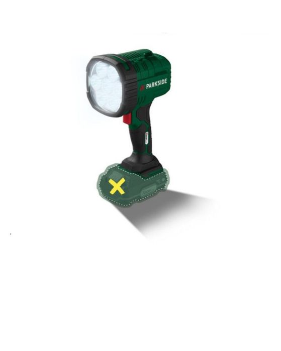 Parkside lanterna lampa proiector cu baterie 20V si auto 12V